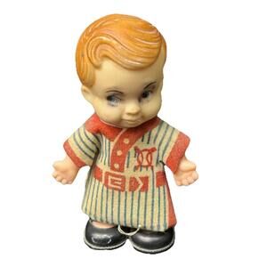 Vintage Uneeda Hee-Wees Tiny He-Men Baseball Player Doll Pin Hong Kong 1950-1960